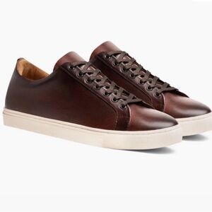 Thursday Brown Leather Low-Top Sneakers